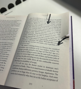 Example of how to test grain direction by tearing page