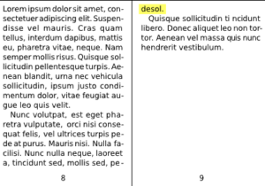 Example of book typesetting widow