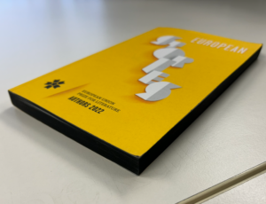 Sprayed edges of a book