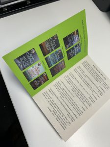 Duplex or printed end of a softcover book